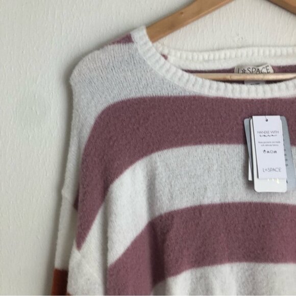 L*Space size Large Sequoia Color Strip Oversized Soft Sweater - Picture 3 of 7